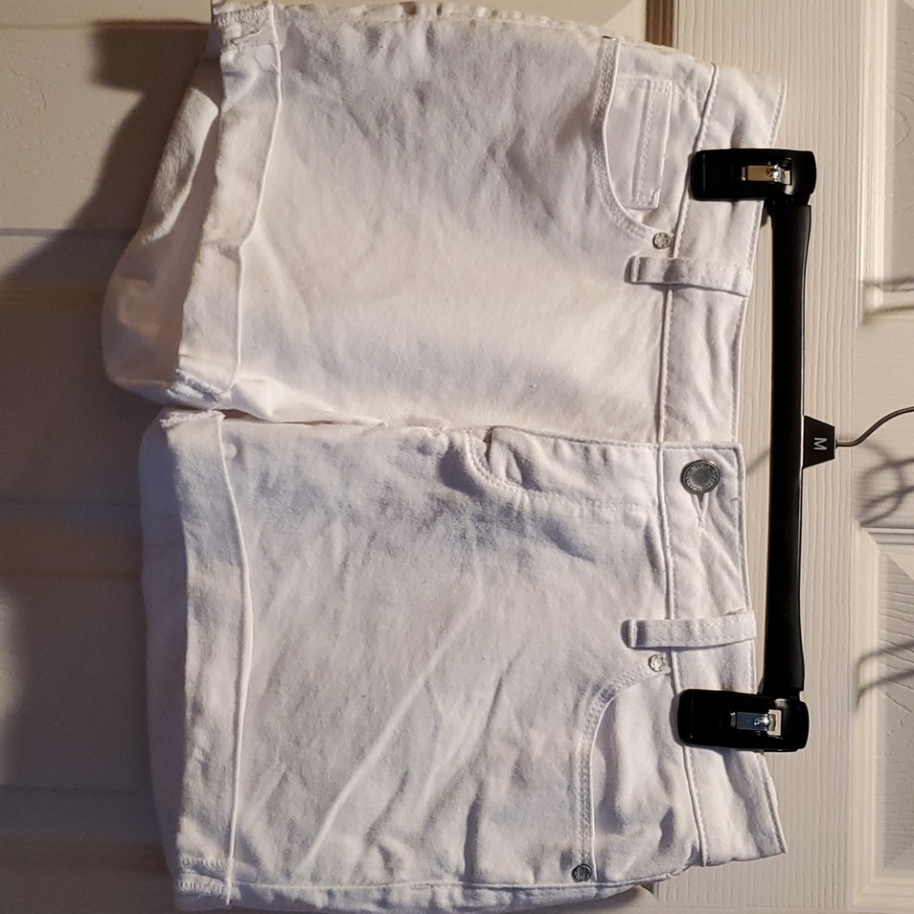 White jean shorts